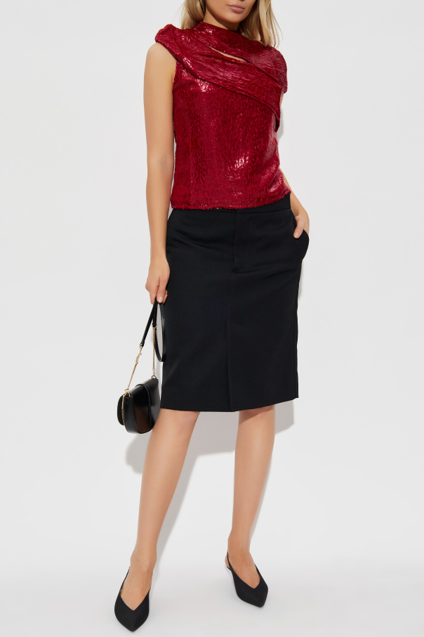 Self-Portrait Top con hilo de lúrex