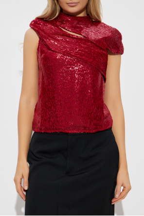 Self-Portrait Top con hilo de lúrex