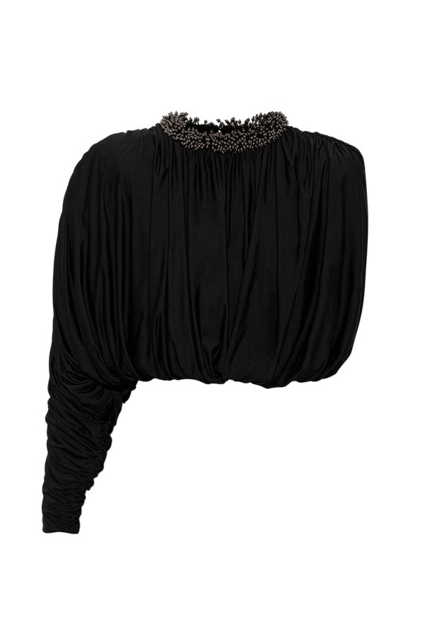 Sequin-embellished neckline crop top od Self-Portrait