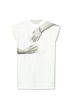 Oversize top od Mens White Black T-shirt