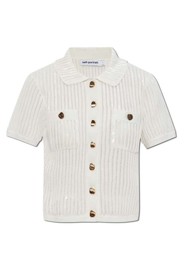 Short Sleeve Cardigan, zdjęcie 1 Short Sleeve Cardigan od Self-Portrait