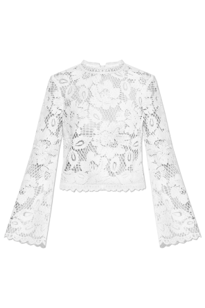 Top de encaje con mangas largas