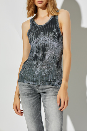 Diesel Top z nadrukiem `T-STRIPE`