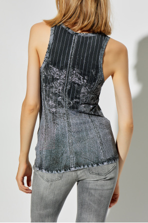 Diesel Top z nadrukiem `T-STRIPE`