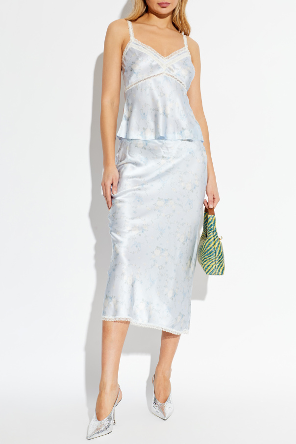 LoveShackFancy Silk top 'Lirena'