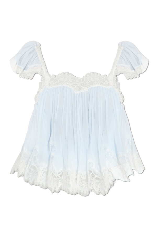 Silk top ‘Lava’ od LoveShackFancy