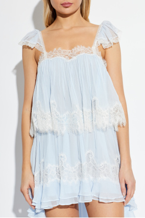 LoveShackFancy Silk top ‘Lava’