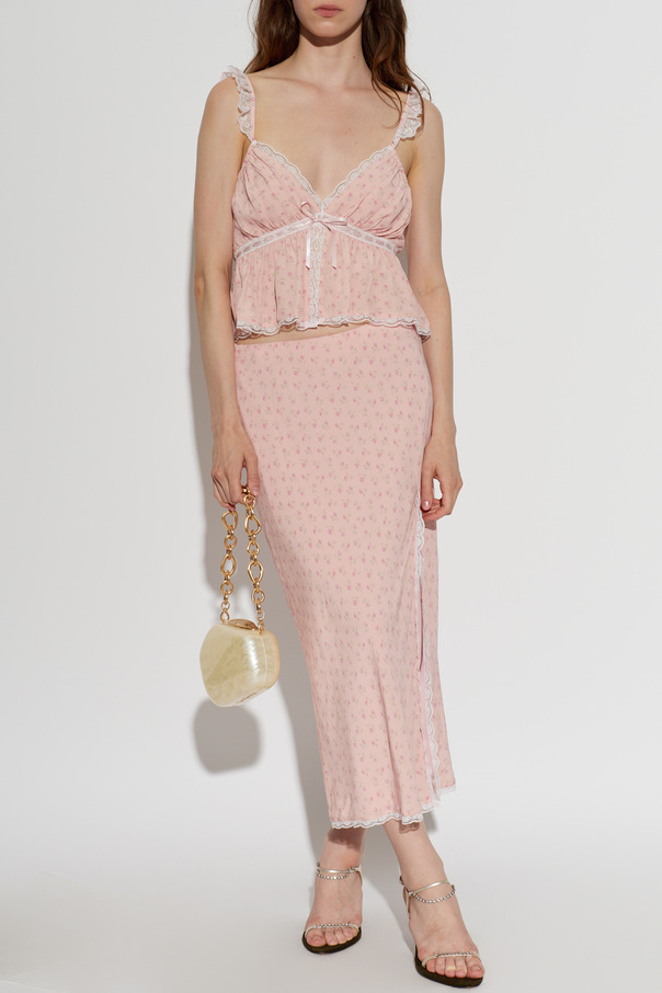 LoveShackFancy Top corto 'Nicoleta'
