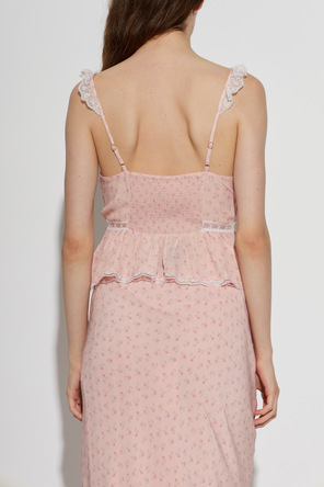 LoveShackFancy Top corto 'Nicoleta'