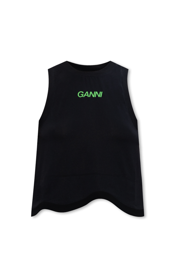 Ganni Sports top with logo
