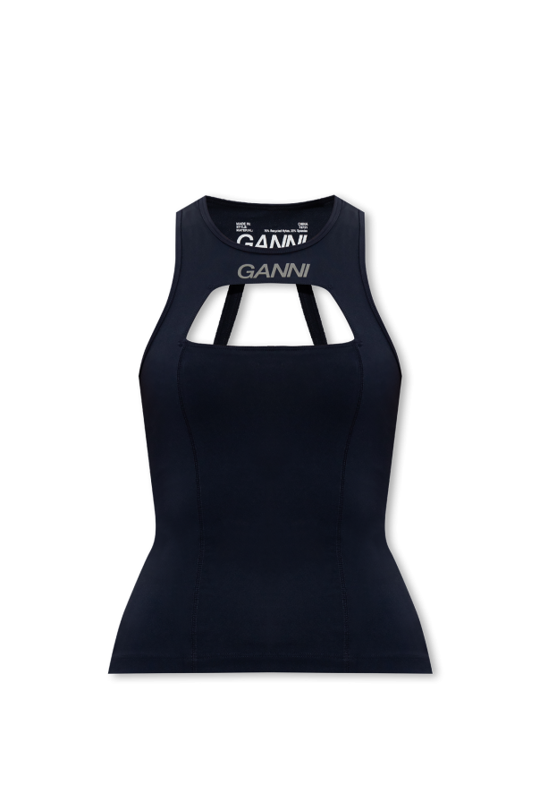 Ganni Sports top with logo