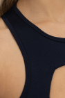 Ganni NAVY BLUE Sports top with logo