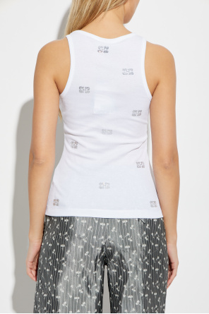 Ganni Top with shimmering logo