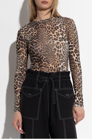 Ganni Top con diseño animal