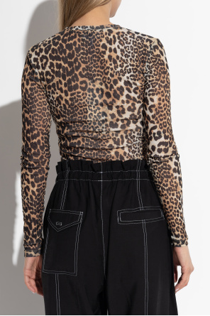 Ganni Top con diseño animal