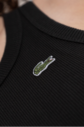 Lacoste Ribbed top with logo patch