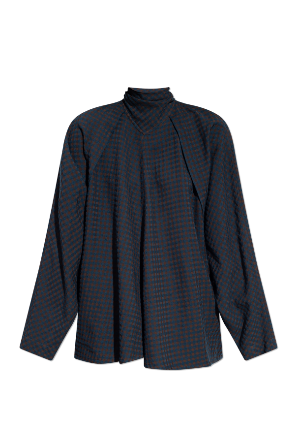 Navy blue Checked shirt Lemaire - Vitkac GB