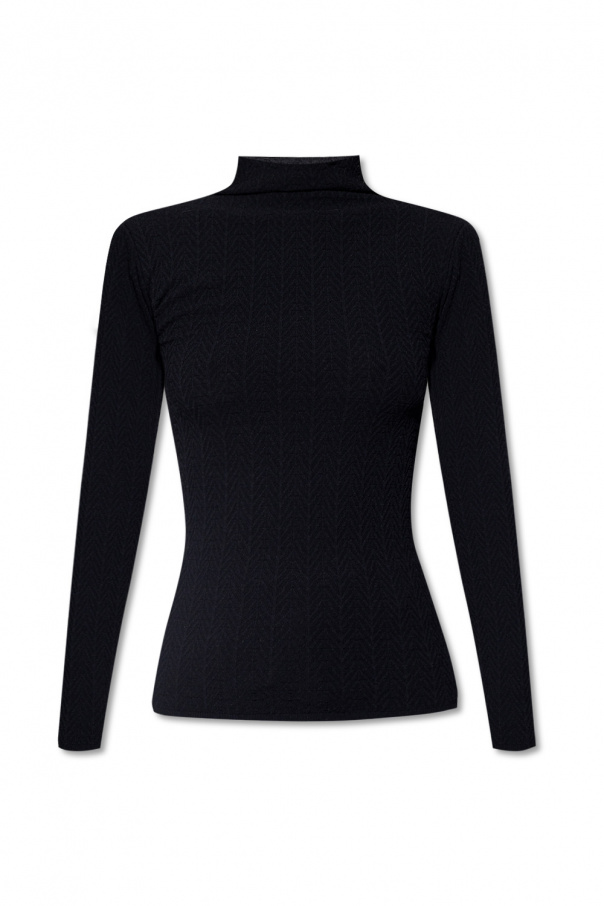 Aeron miele sweater with stand-up collar