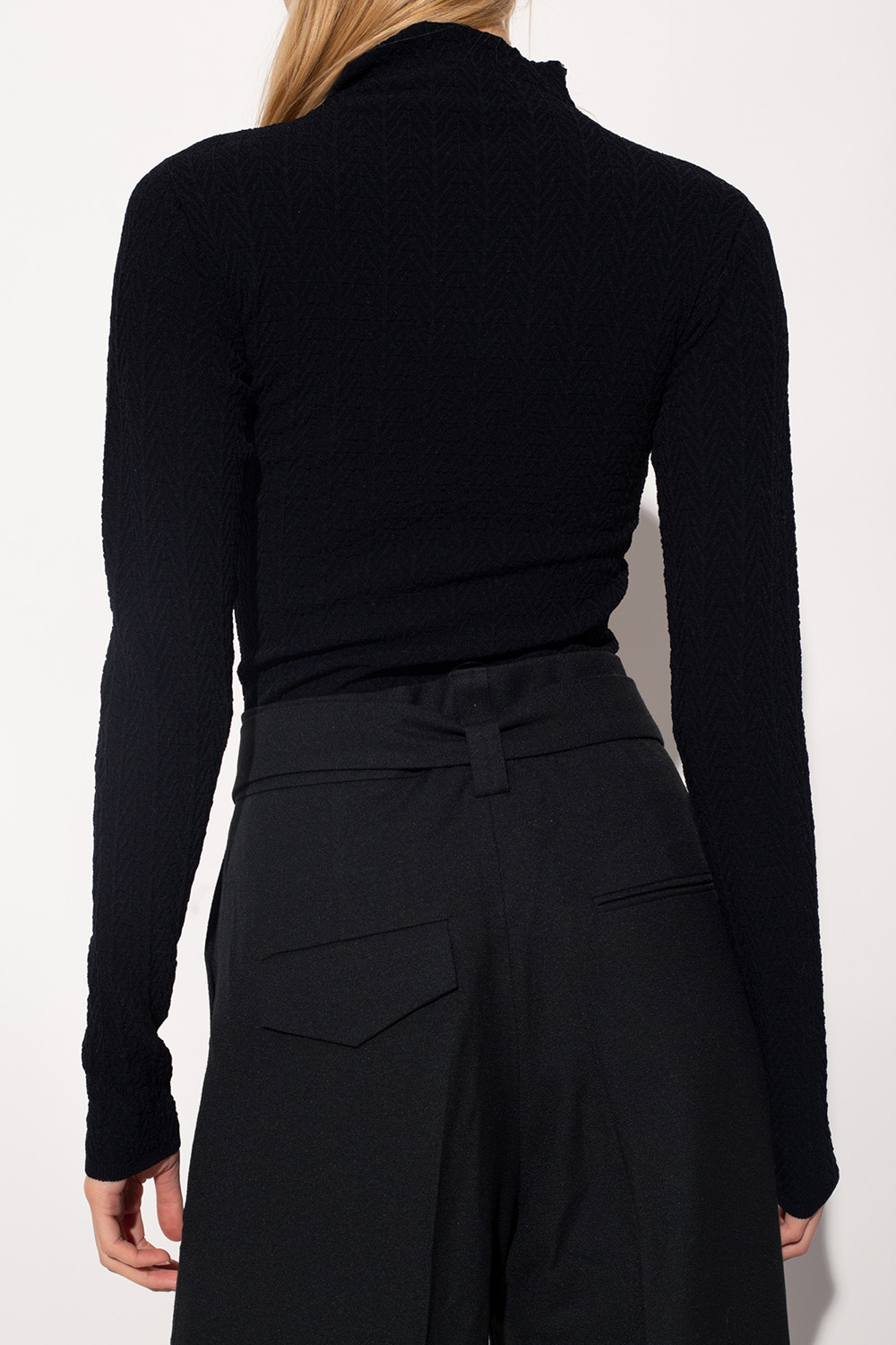 Aeron Sweater with stand-up collar