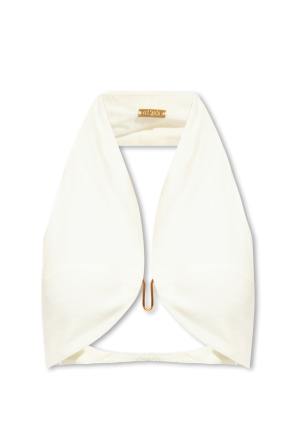 Beige Canvas Chanel Shoulder Bag
