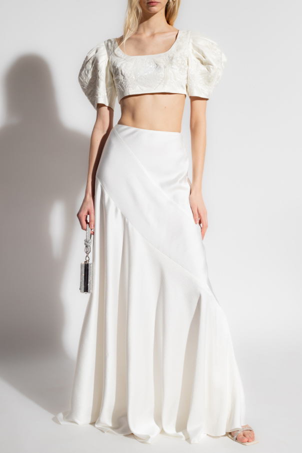 Cult Gaia ‘Sinay’ crop top with puff sleeves