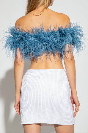 Cult Gaia ‘Goetz’ top with feathers