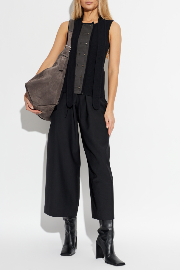 Lemaire Fitted top with decorative neckline