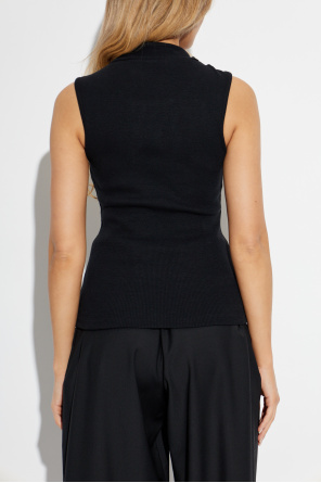 Lemaire Fitted top with decorative neckline