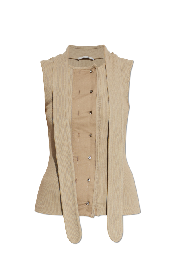 Fitted top with decorative neckline od Lemaire