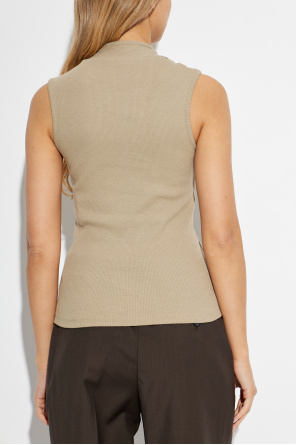 Lemaire Fitted top with decorative neckline