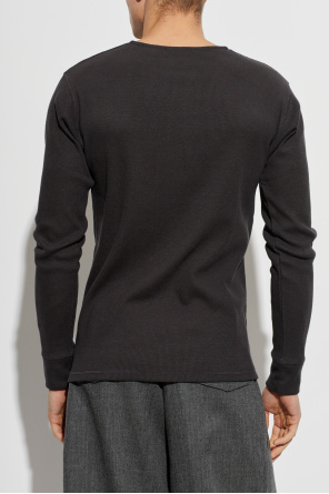 Lemaire Ribbed top with long sleeves