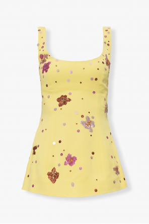 Marni Kids floral-print sleeveless ruffled dress