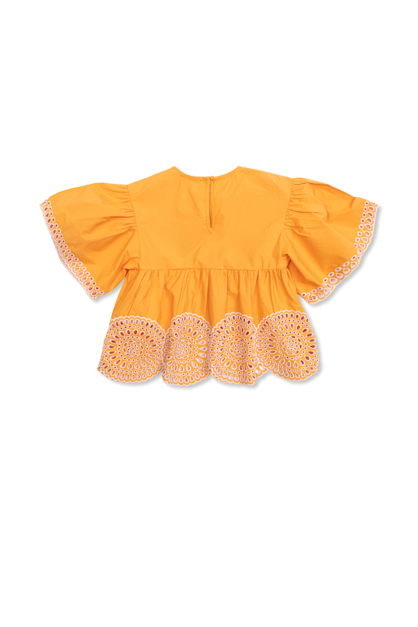 Stella McCartney Kids Top con acabado calado