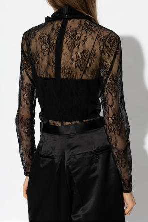 Undercover Lace top with decorative high neck