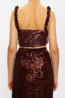Balmain Cropped sequinned top