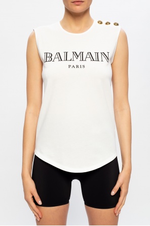 Balmain Logo-printed tank top