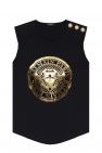 Balmain BLACK Printed tank top