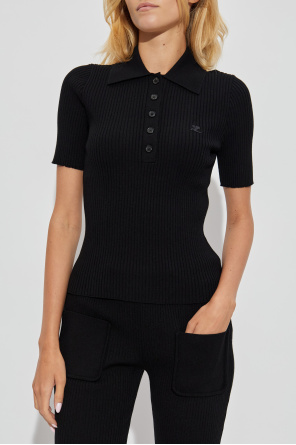 Courrèges Top con logotipo z