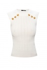 Balmain cream Sleeveless top