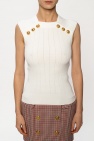 Balmain cream Sleeveless top