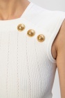 Balmain cream Sleeveless top