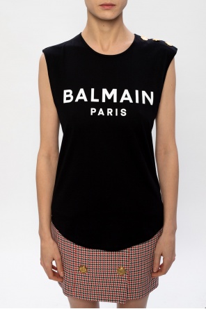 Balmain bawe balmain Kids logo-print crew neck sweatshirt