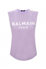 Balmain logo-print cotton sweatshirt Schwarz