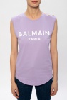 Balmain PURPLE Sleeveless T-shirt