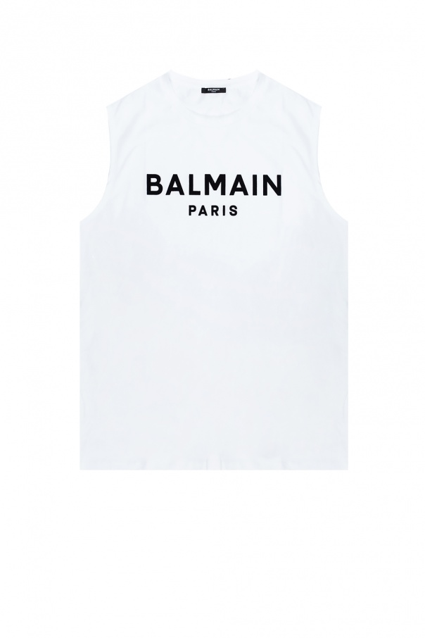 Balmain Top with velvet logo