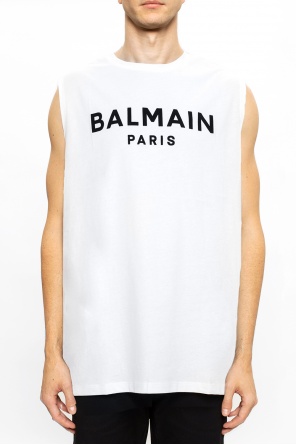 Balmain Top with velvet logo