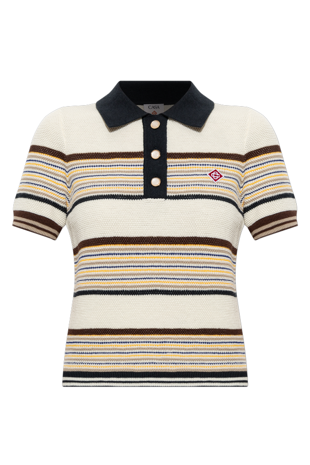 Striped Pattern Polo Shirt od Casablanca