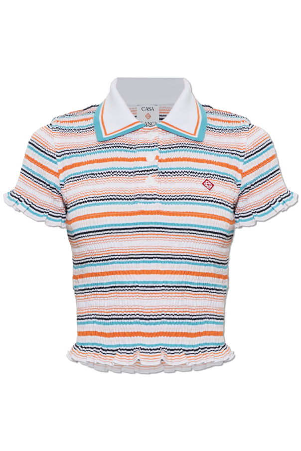 Polo shirt with striped pattern od Casablanca