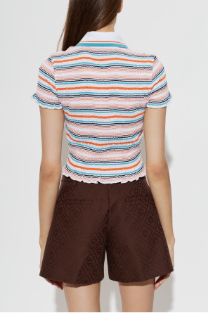 Casablanca Polo ze wzorem w pasy