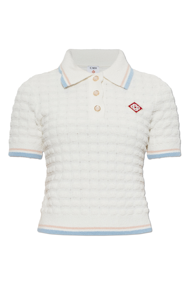 Cotton polo ‘frotte’ od Casablanca